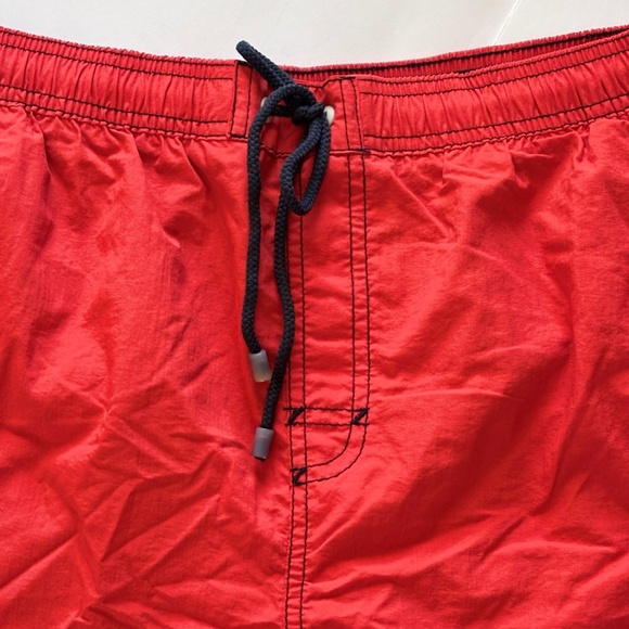 Boss Hugo Boss Men's Red Swim Trunks SZ XL Navy Draw String Front Pockets EUC - Picture 4 of 12